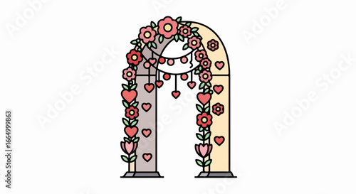 Beautiful Floral Archway for Weddings or Events.