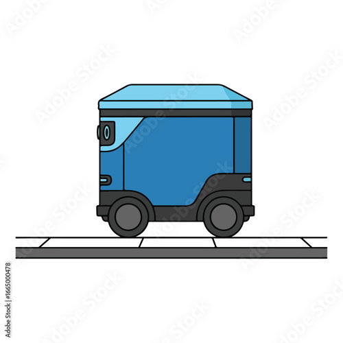 Autonomous Delivery Vehicle on Street