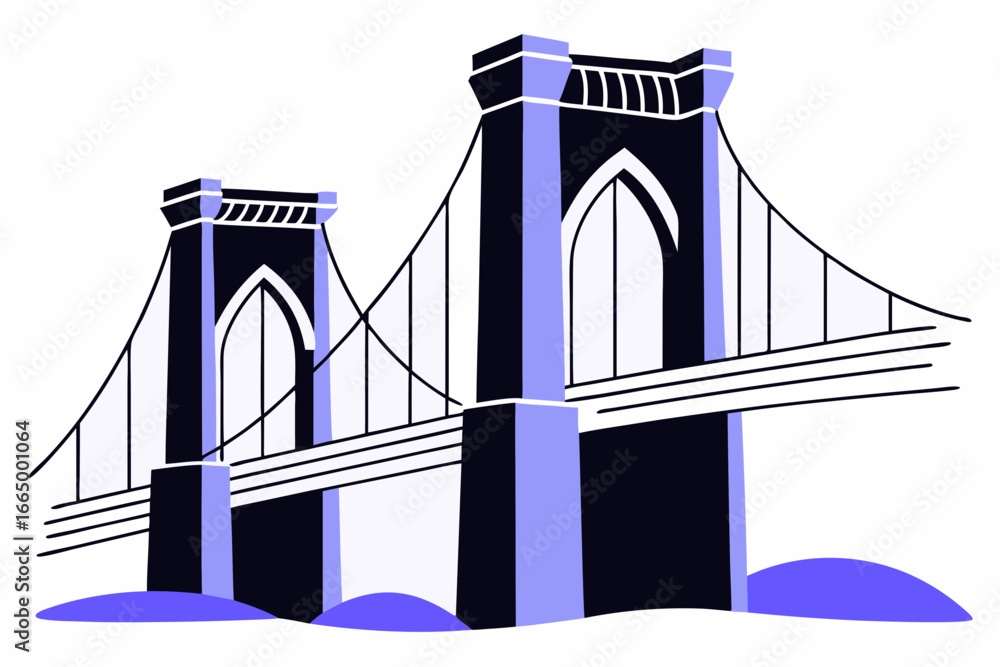 Fototapeta premium bridge vector illustration