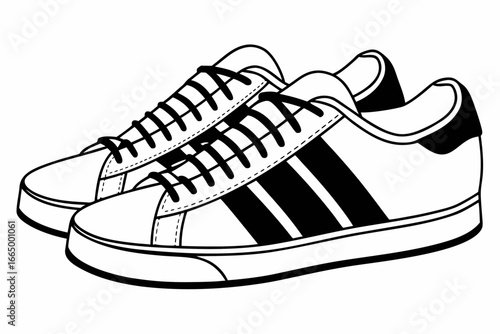 sport shoes vector illustration