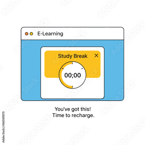 E learning study break reminder interface
