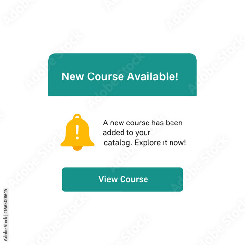 New Course Announcement with Notification Bell