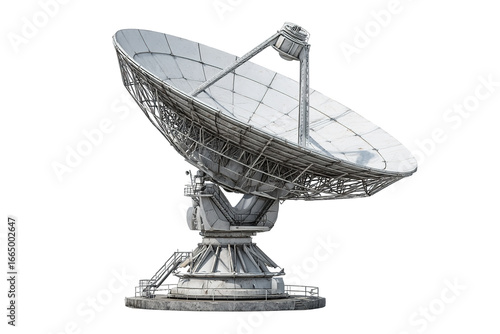 radio telescope on a white background
