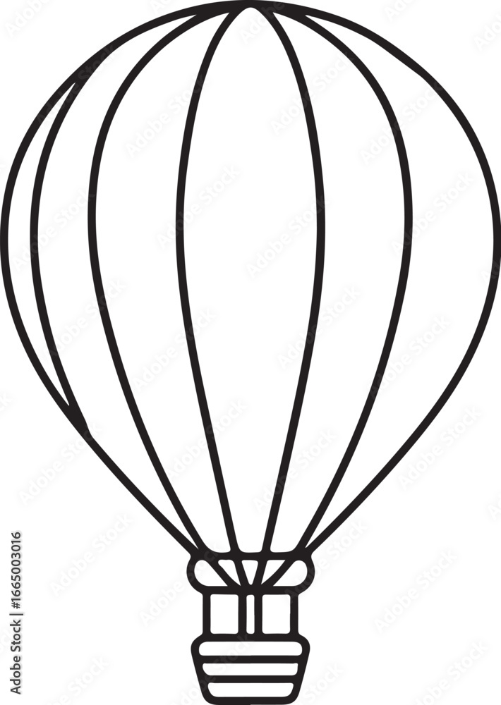 Fototapeta premium hot air balloon line art