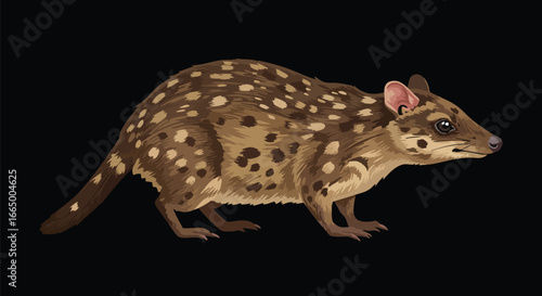 Cute Little Spotted Nocturnal Animal Brazilian Mouse Opossum Wildlife Photography