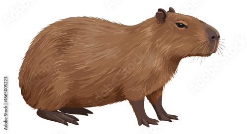 Capybara Illustration Cute Rodent Animal Stock Photo