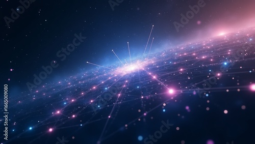 AI Network Floating in Outer Space
