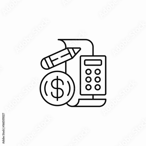 accounting financial management icon sign vector