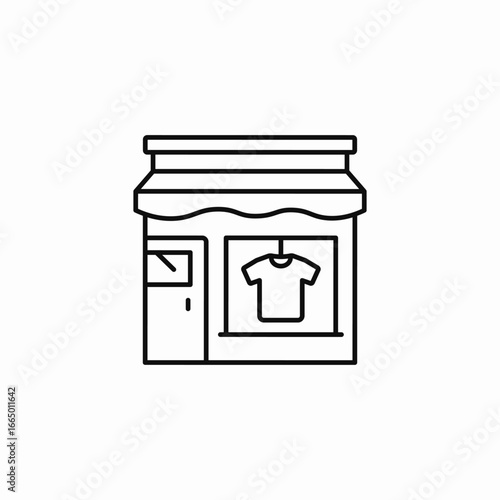 clothing store front icon sign vector