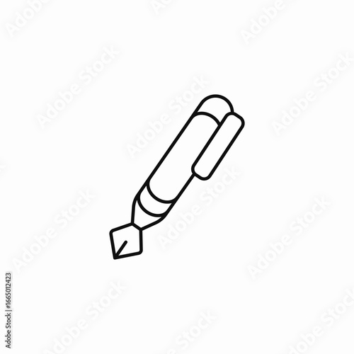 fountain pen nib icon sign vector