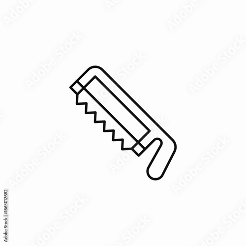 hand saw tool icon sign vector