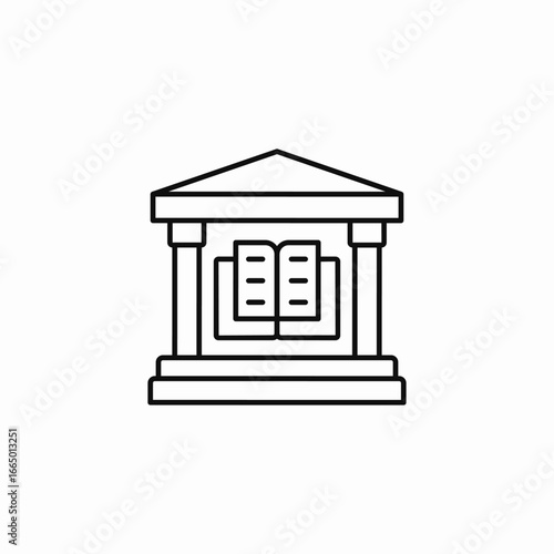 museum building icon icon sign vector