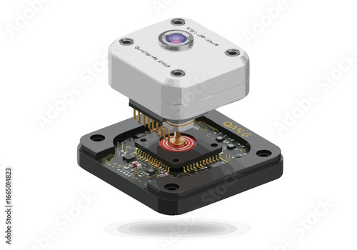 High Resolution 3D Render of Advanced Sensor Technology