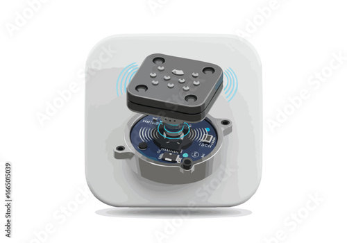Innovative Technology 3D Render of Smart Home Automation Device