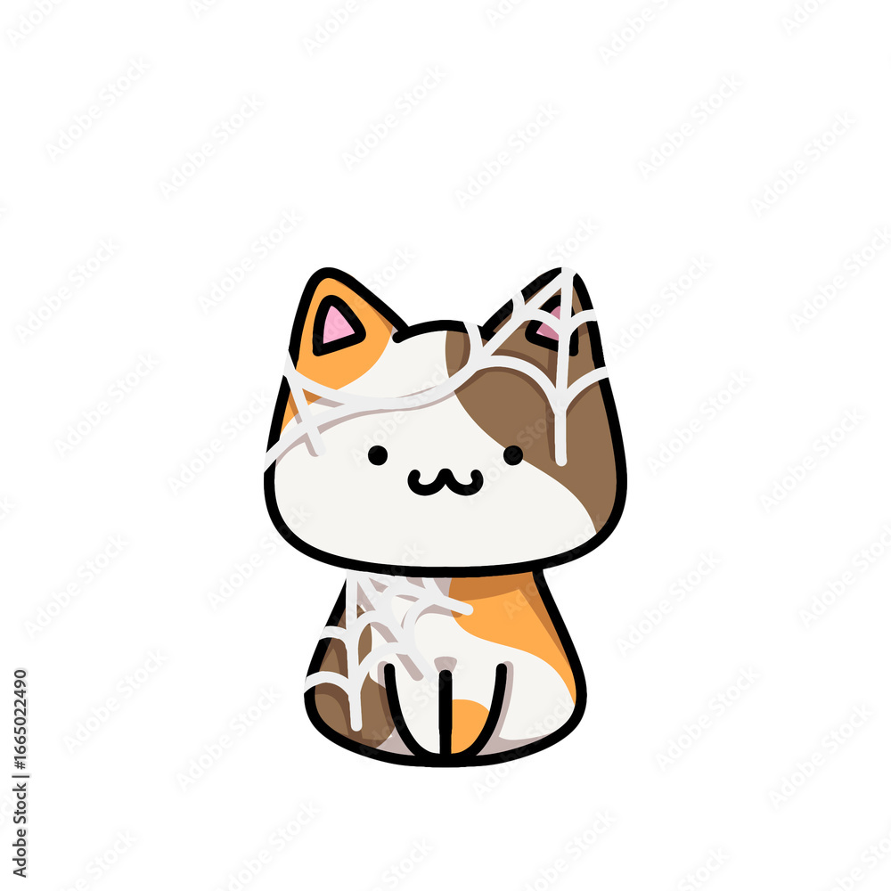 Fototapeta premium [Halloween Edition] Web - Calico cat