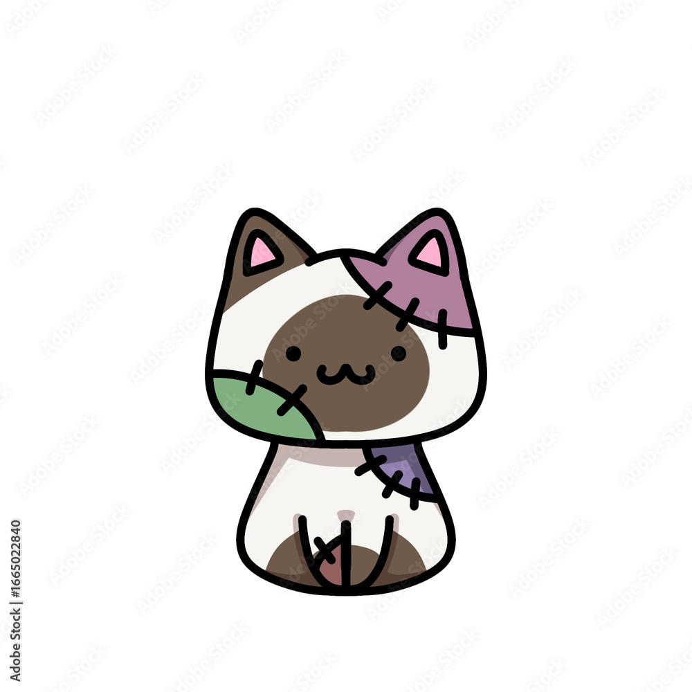 Fototapeta premium [Halloween Edition] Zombie - Siamese cat