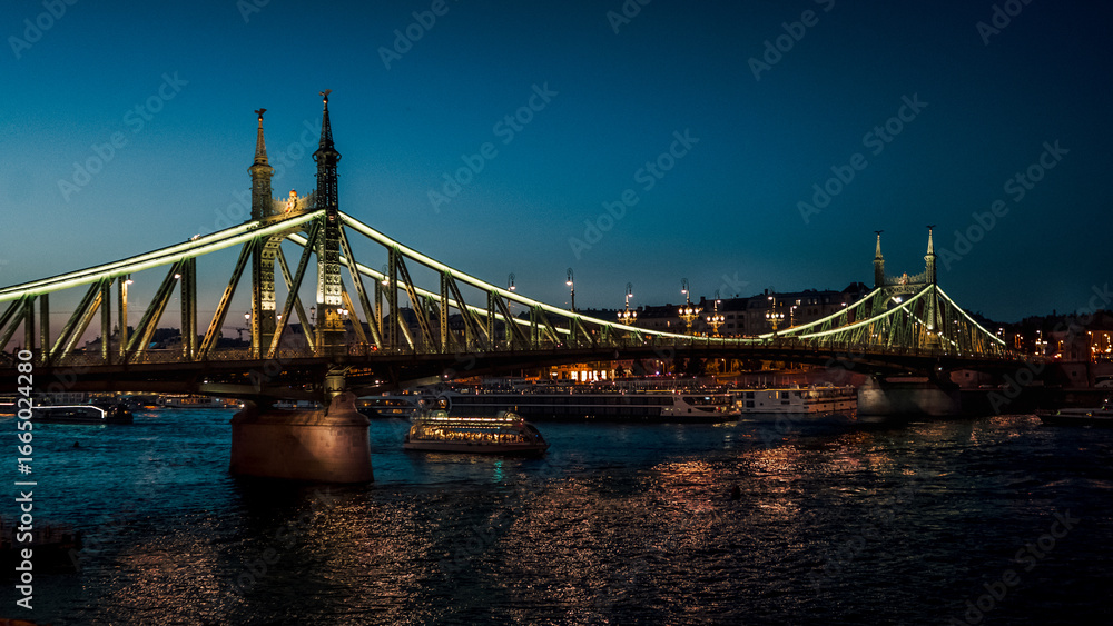 Obraz premium Buda Hungary 18072025 Liberty Bridge in Budapest