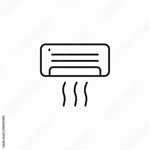 air conditioner blowing cold icon sign vector