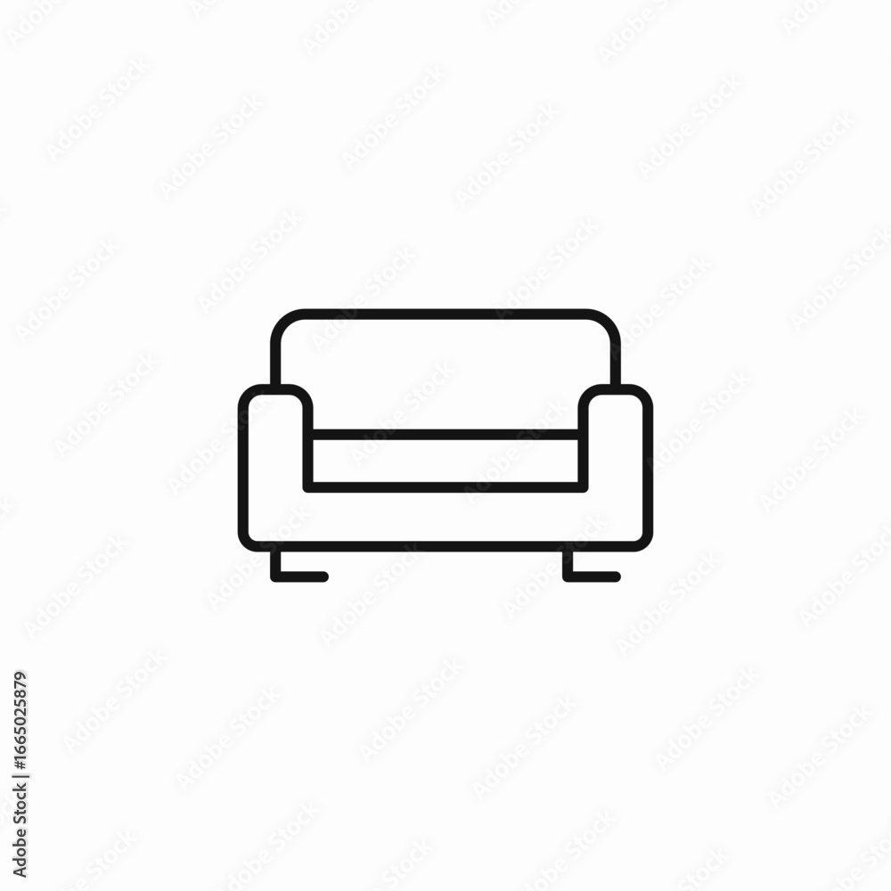 comfortable sofa seat icon sign vector comfortable sofa seat icon sign vector