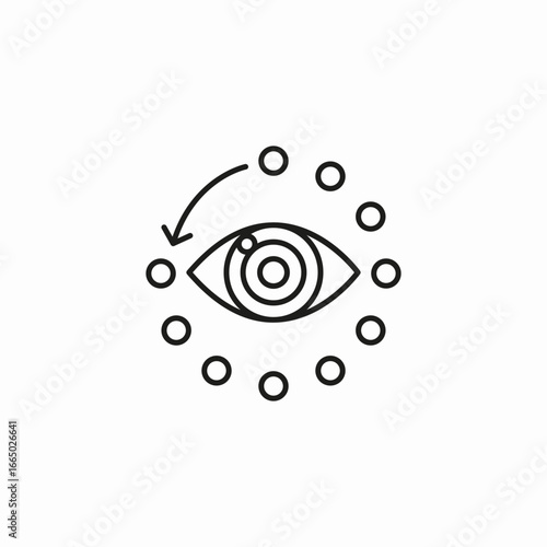 eye vision rotate icon sign vector