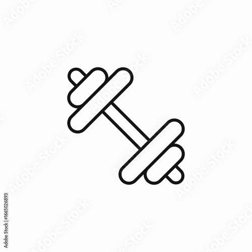 gym dumbbell weight icon sign vector