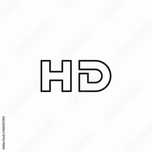 hd high definition icon sign vector