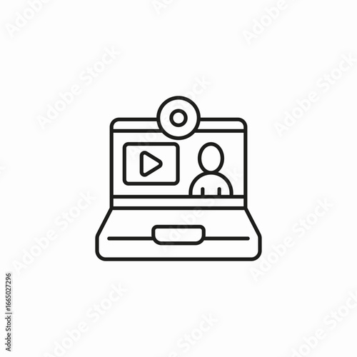 live video streaming icon sign vector