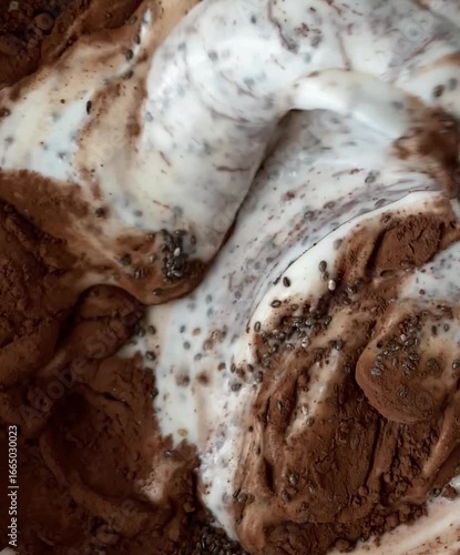 Greek yogurt with cocoa and chia