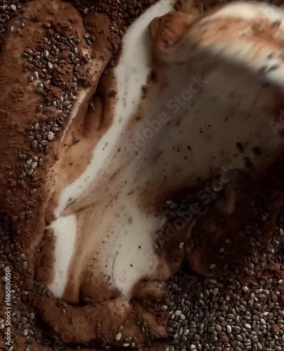 Greek yogurt with cocoa and chia