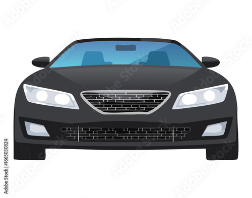 A stunning illustration of a black four-door sedan, representing powerful engineering and sophisticated design for everyday city commuting