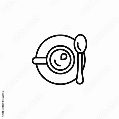 coffee cup topview icon sign vector
