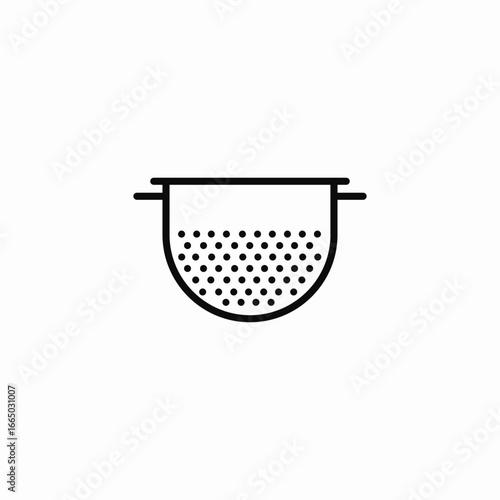 colander strainer draining icon sign vector