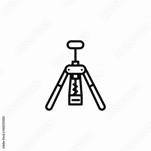 corkscrew wine opener icon sign vector
