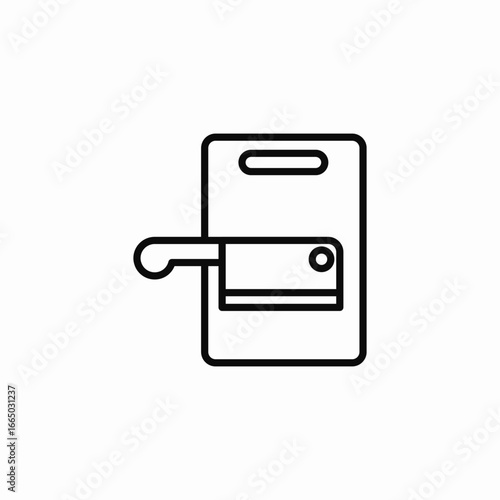 cutting board cleaver icon sign vector
