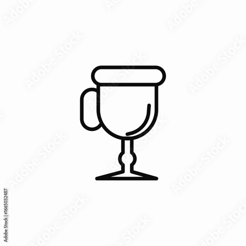 irish coffee glass  icon sign vector
