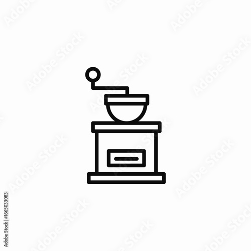 manual coffee grinder  icon sign vector