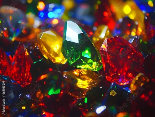 Vibrant Gemstones Pile Close Up Colorful Jewels