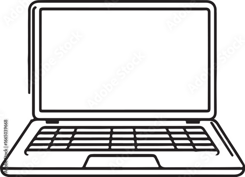 laptop line art