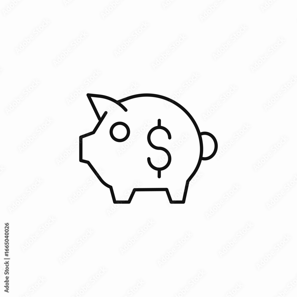 piggy bank dollar icon sign vector piggy bank dollar icon sign vector