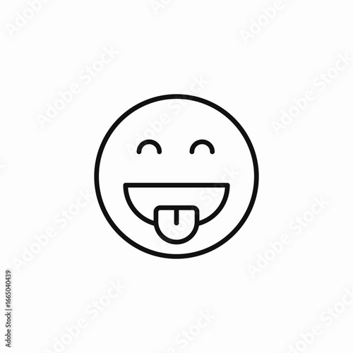 silly face goofy icon sign vector