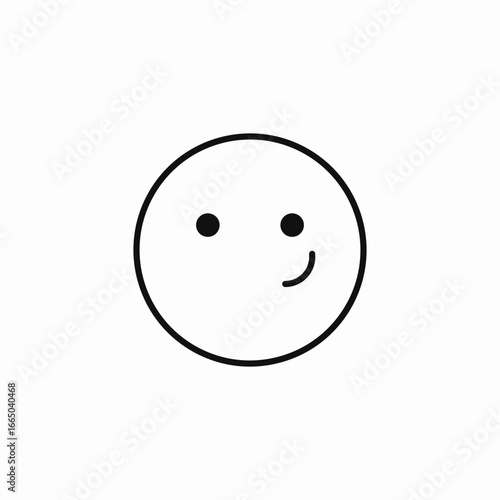 smug face emoji icon sign vector