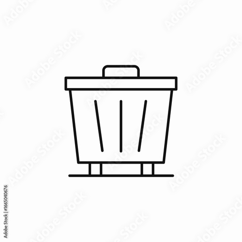 trash can  icon sign vector