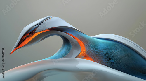 Abstract Futuristic Bird Design