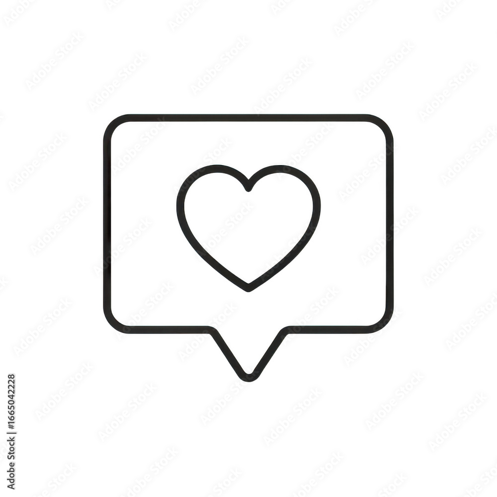 Social media heart notification isolated on transparent background Social media heart notification isolated on transparent background