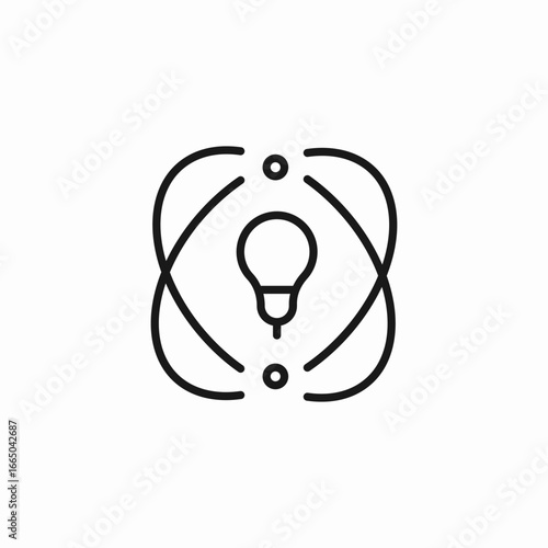 abstract idea bulb icon sign vector