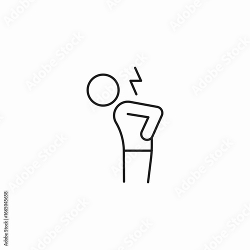 person neck pain icon sign vector