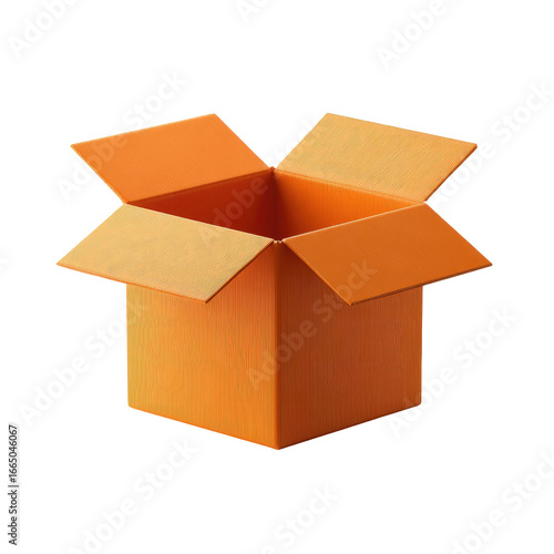 Open orange cardboard box (1)