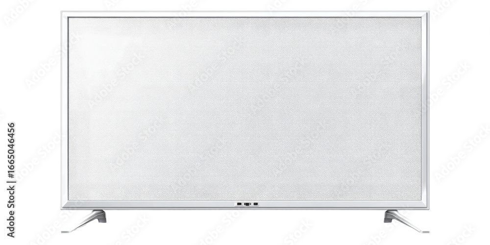 Obraz premium White flat-screen television with blank screen