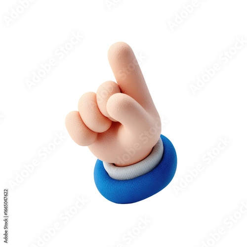 Cartoon hand pointing upward