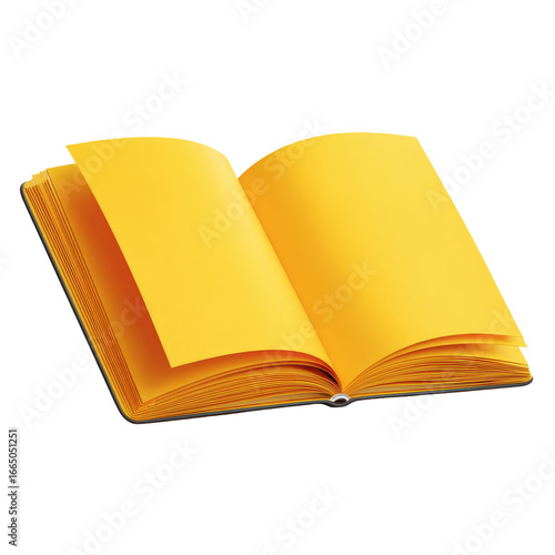Open gold book, pages spread